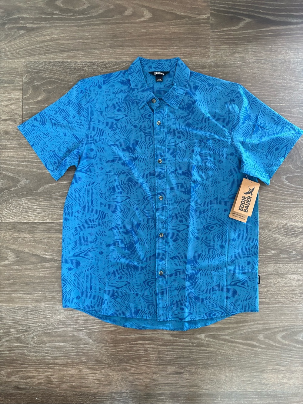 Eddie Bauer Men’s Perforated Tech Button-up Shirt - Size Medium
